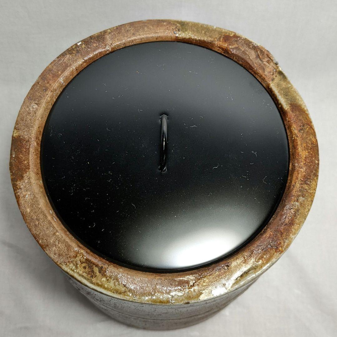 人間国宝 藤原啓 備前焼 水指 共箱共布栞 抹茶道具 茶器 塗り蓋 食器 水差