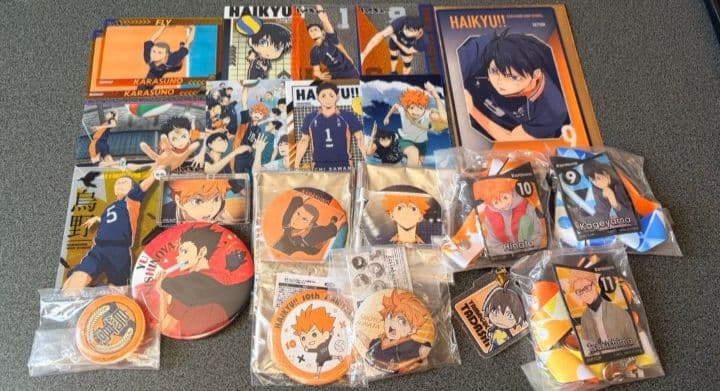 ハイキュー 烏野 日向 影山 月島 西谷 クリアファイル 缶バッジ ステッカー