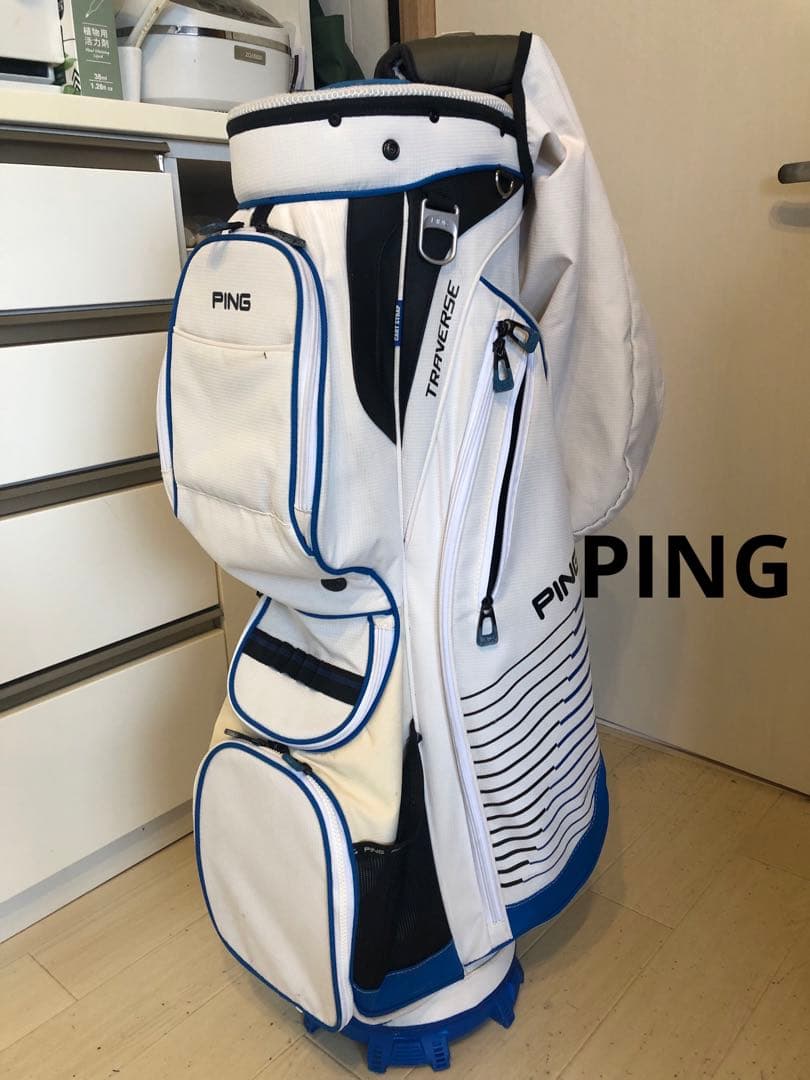 PING キャディーバッグ　軽量　白