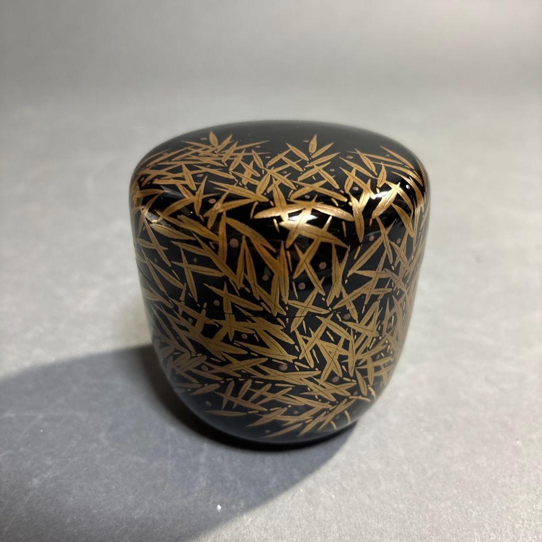 坂下好晴　笹露蒔絵　棗　共箱