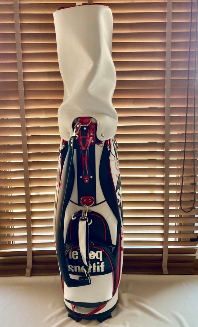 ルコックスポルティフ　キャディバッグ　大口径　ブラックレッド　カートタイプ自立式
