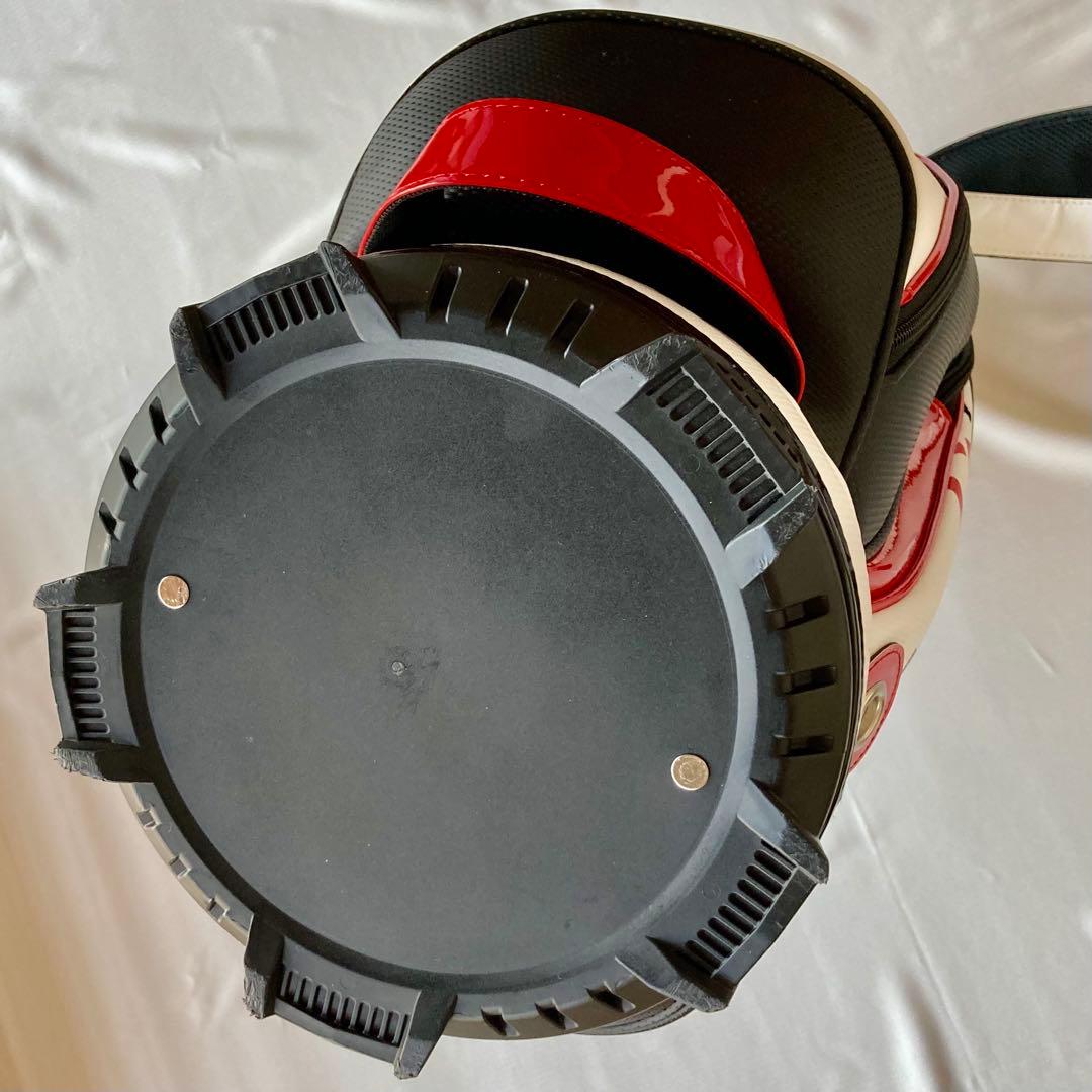 ルコックスポルティフ　キャディバッグ　大口径　ブラックレッド　カートタイプ自立式