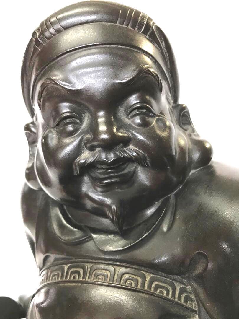 銅製：大黒天座像