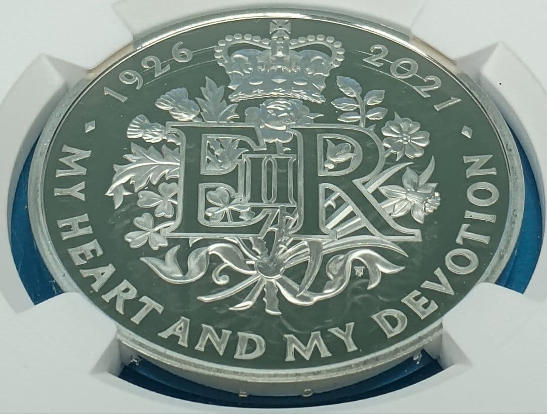 2021 イギリス エリザベス女王生誕95周年 £2 銀貨 NGC PF70UC