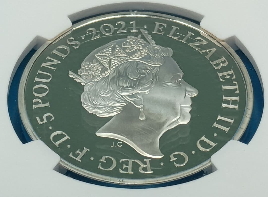 2021 イギリス エリザベス女王生誕95周年 £2 銀貨 NGC PF70UC