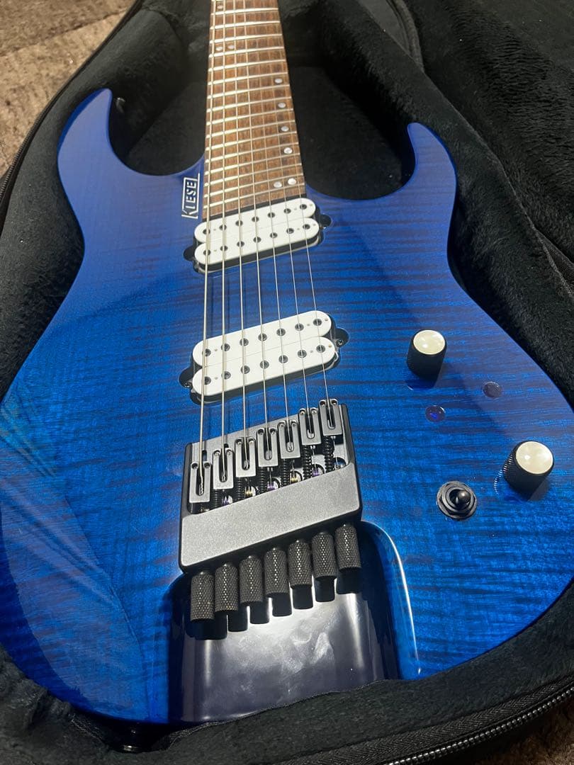 Kiesel CL7 Sapphire Blue フレイムメイプル 7弦 Mod