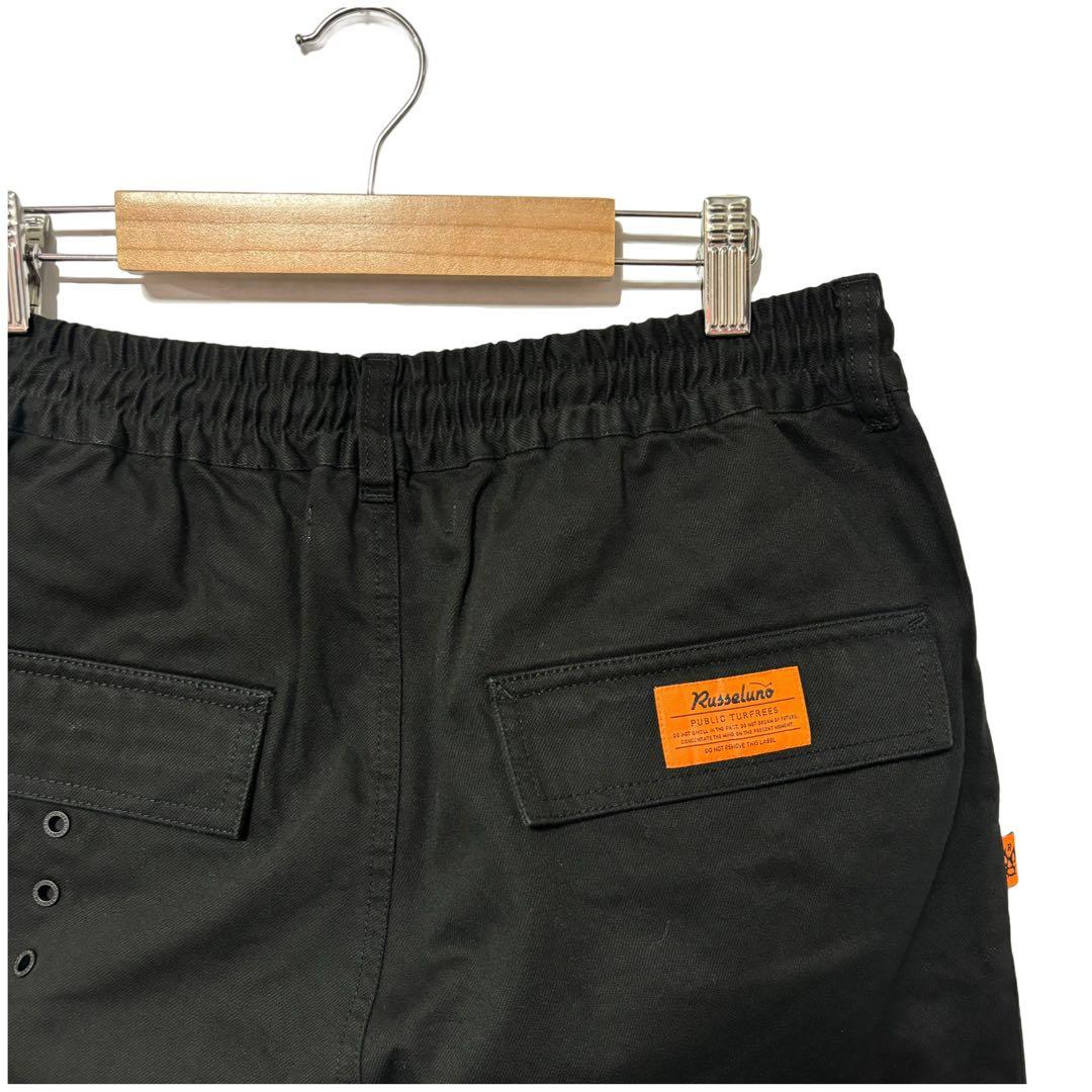 新品 ラッセルノ ゴルフ コンバット カーゴジョガーパンツ ブラック M 4