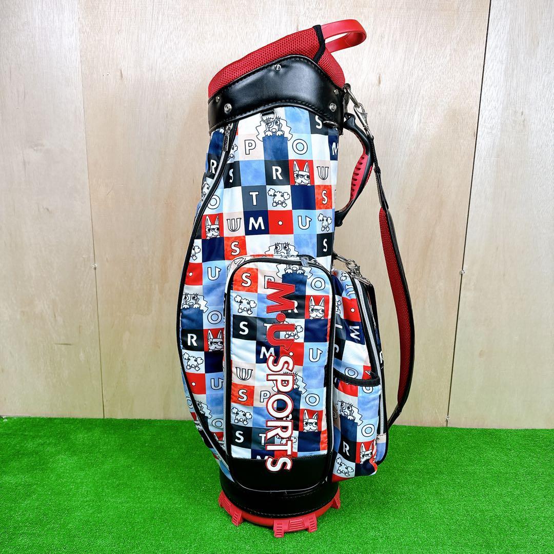 M・U SPORTS MUスポーツ キャディバッグ レディース ポーチ付き 総柄