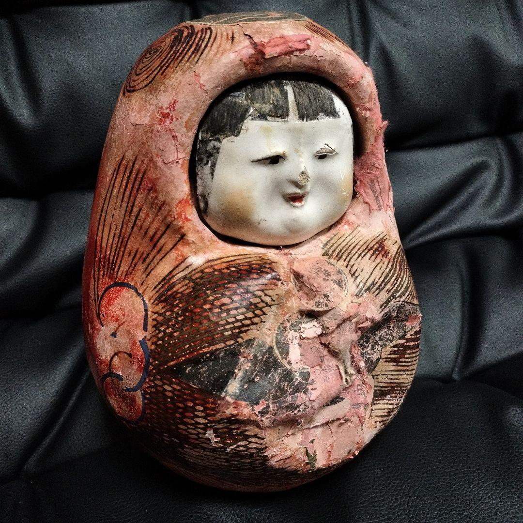張子 達磨 姫だるま 骨董 旧家 アンティーク 姫達磨 日本人形 置物