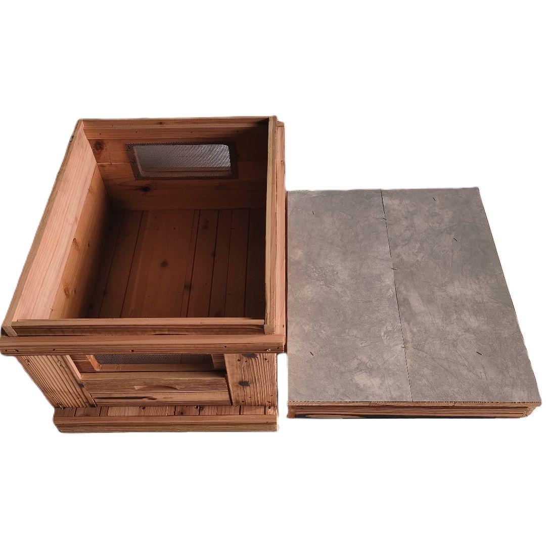 みつばち 巣箱 西洋ミツバチ 焼杉 蓋上防水板張り（10枚箱）