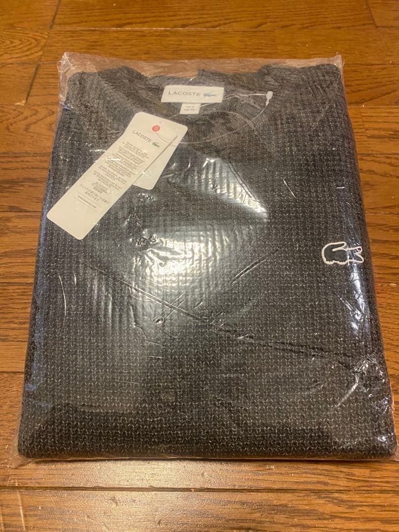 【未開封/Sサイズ 】 LACOSTE 2020ダークグレー ニットセーター