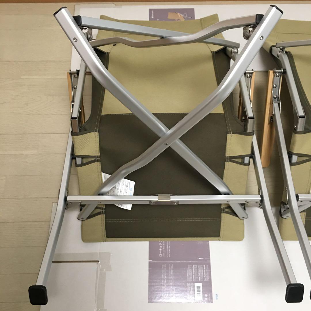 【室内利用のみ・ケース未使用】スノーピーク ローチェア30 カーキ 2脚セット