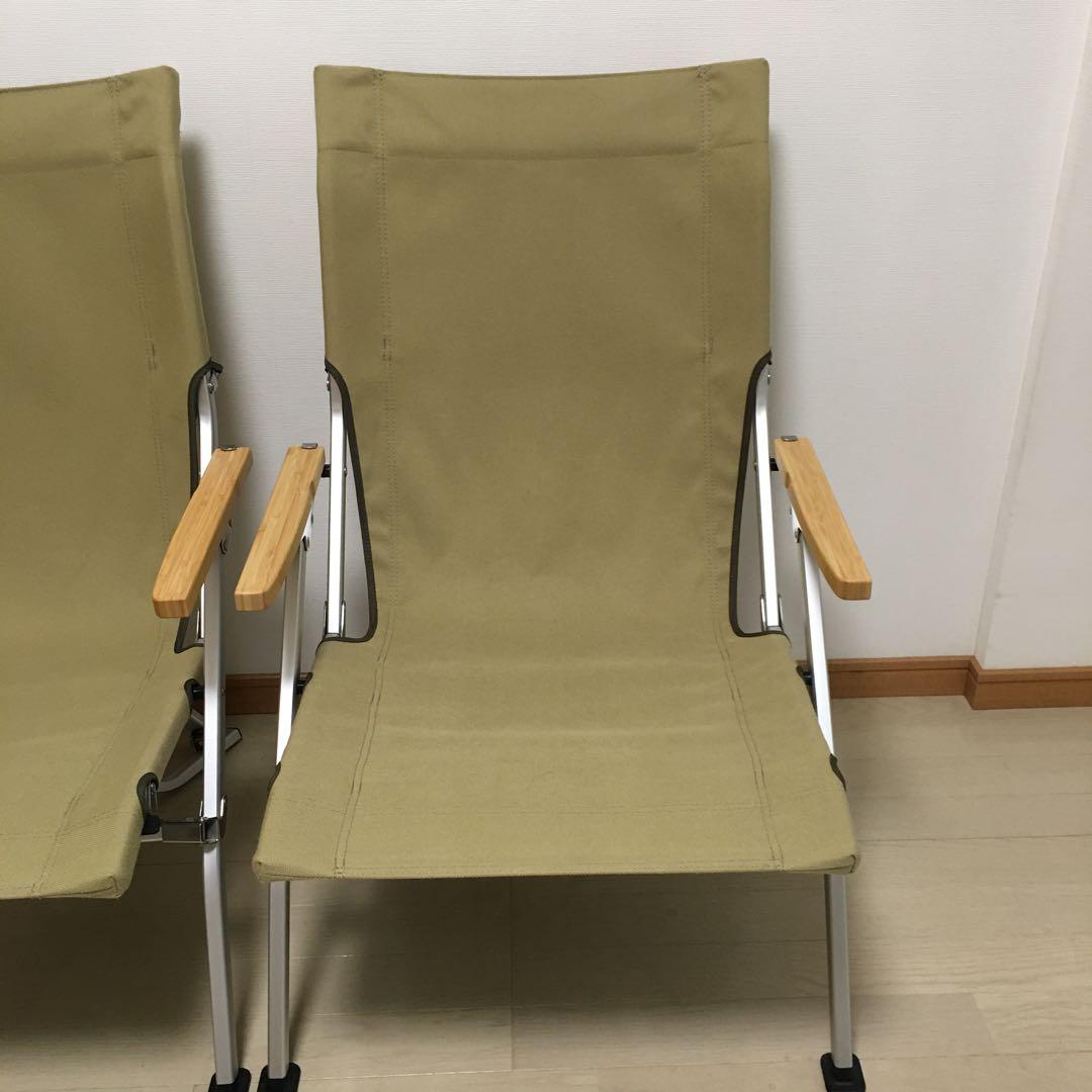 【室内利用のみ・ケース未使用】スノーピーク ローチェア30 カーキ 2脚セット