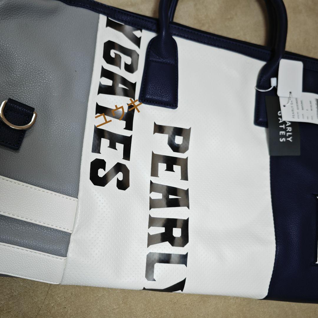PEARLY GATES ボストンバッグ ネイビー・ホワイト