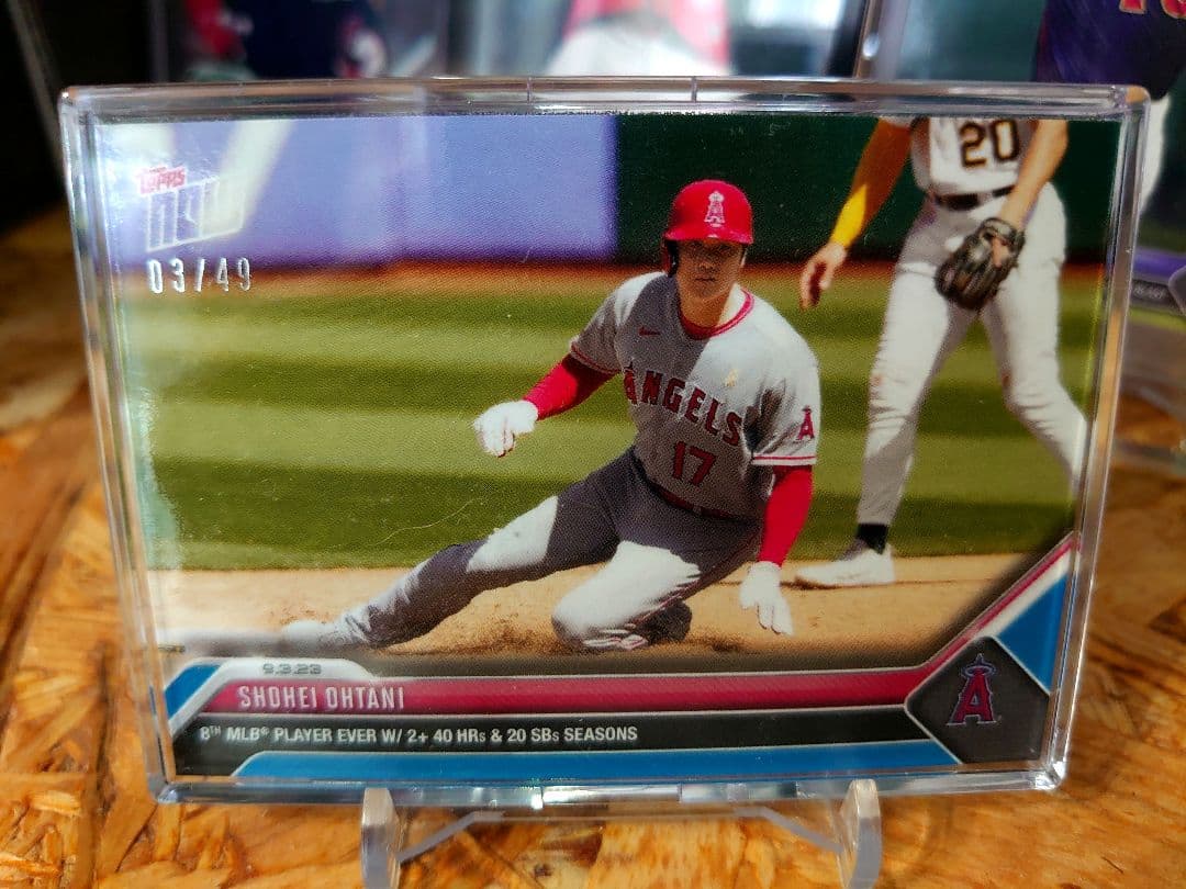 【ブルーパラレル】大谷翔平 topps now 40HR&20SB達成記念カード
