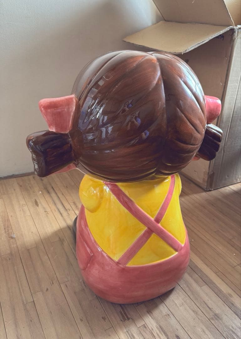 《希少》不二家　ジャンボペコちゃん　置物　陶器製　《非売品》