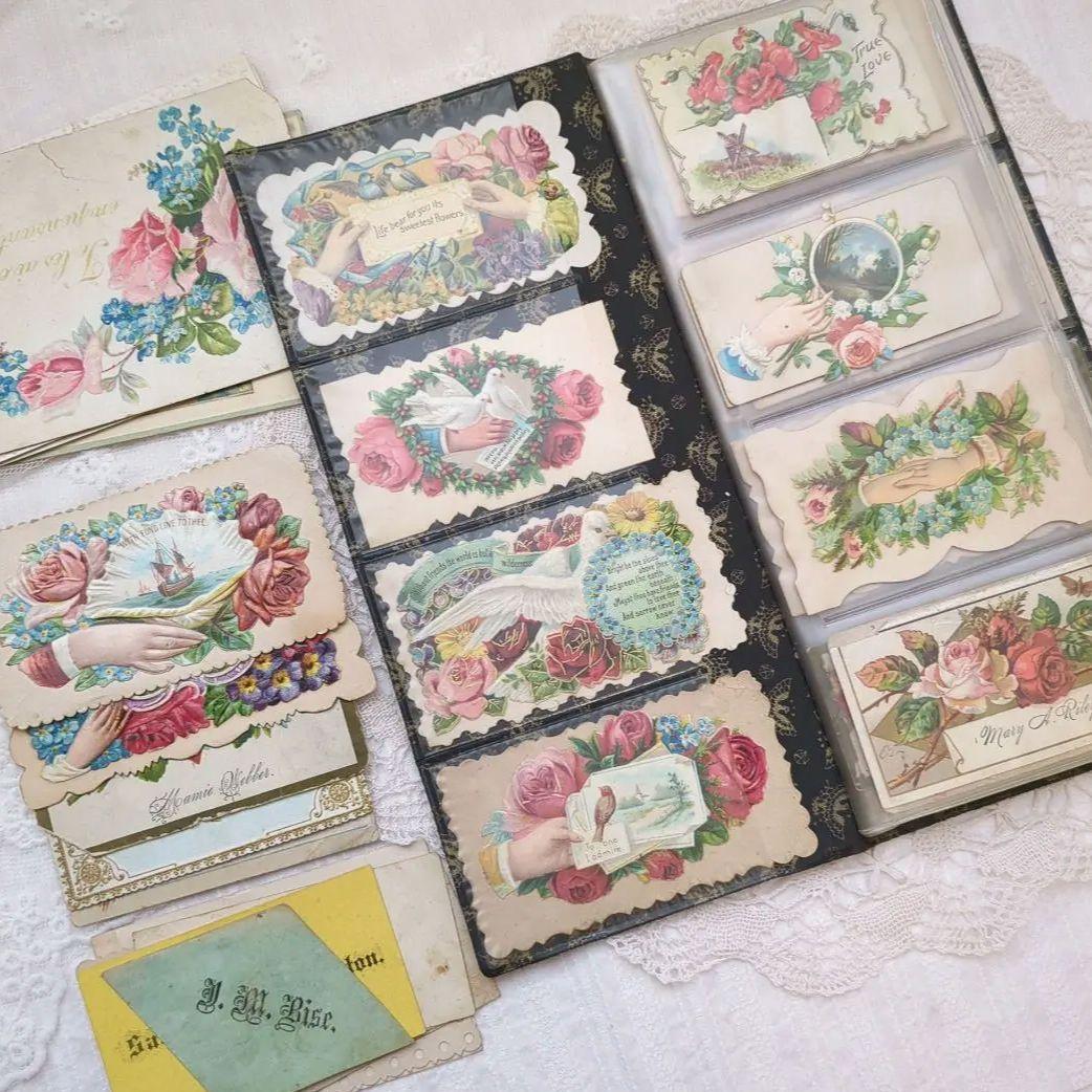 激レア118枚コーリングカードおまとめ クロモス アンティークヴィクトリアン洋書