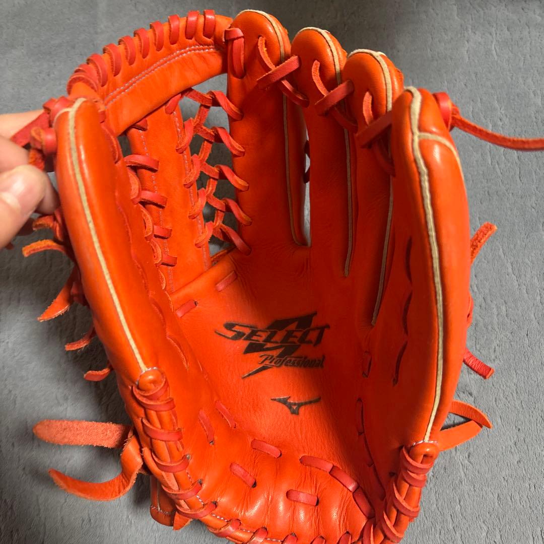 セレクト 軟式野球用グローブ 右手用 オレンジ