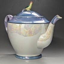 オールドノリタケ アールデコ期大銘品 シリルシー鳥フィギュリン摘ティーポット