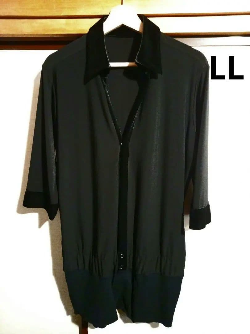 社交ダンス 競技ダンス ブラック ラテンシャツ L-LL タカダンス