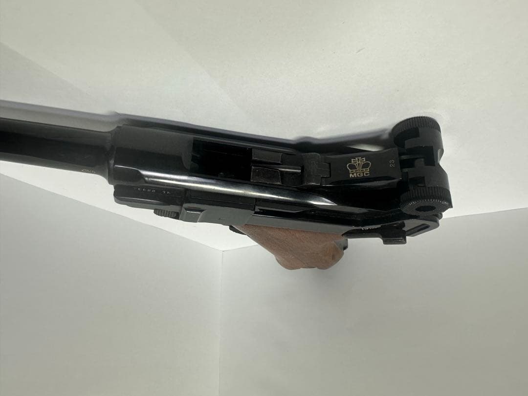 MGC ルガーP08 木製グリップ　モデルガン　箱付き　1980年代　ロゴ刻印