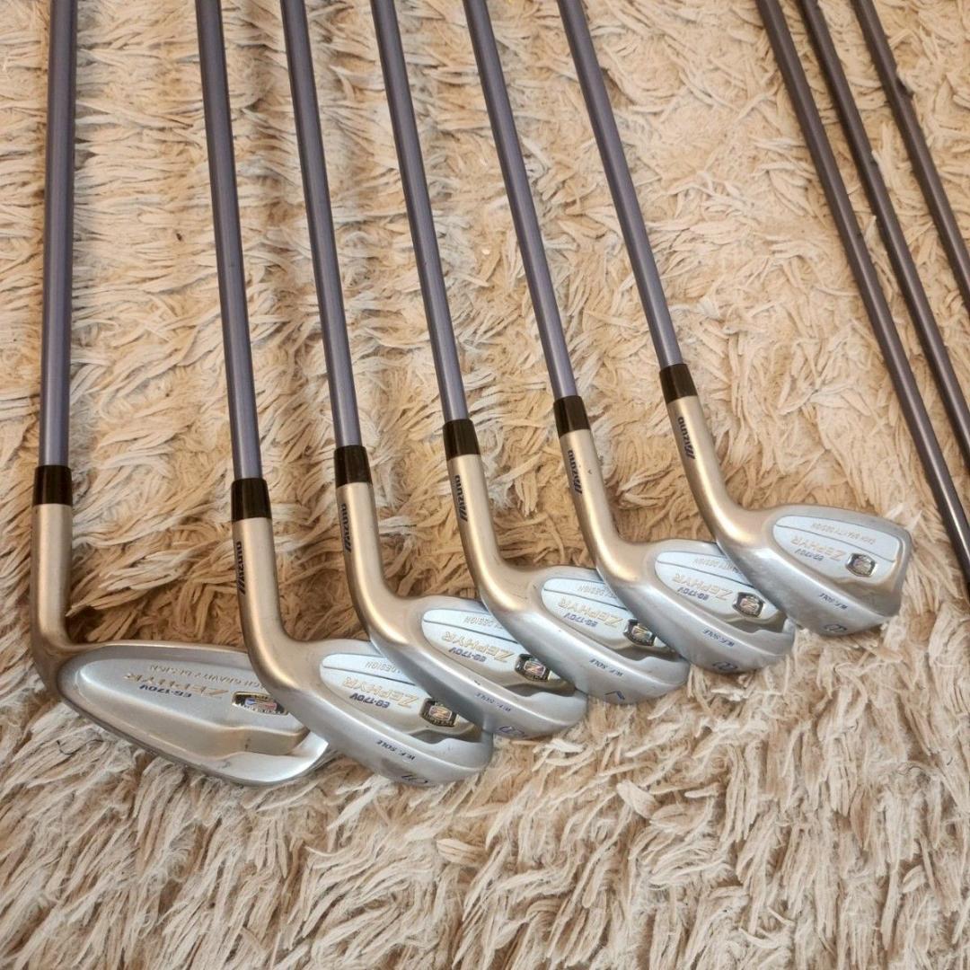 【良品】ミズノ レディース クラブセット 9本 Mizuno ZEPHYR《L》