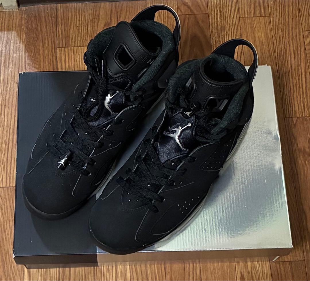 【タグ箱付】ナイキ エアジョーダン6 レトロ \"メタリックシルバー\"