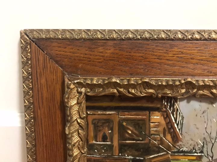 油絵原画『冬のParis』　一点物　フランス作品　　超希少❣️