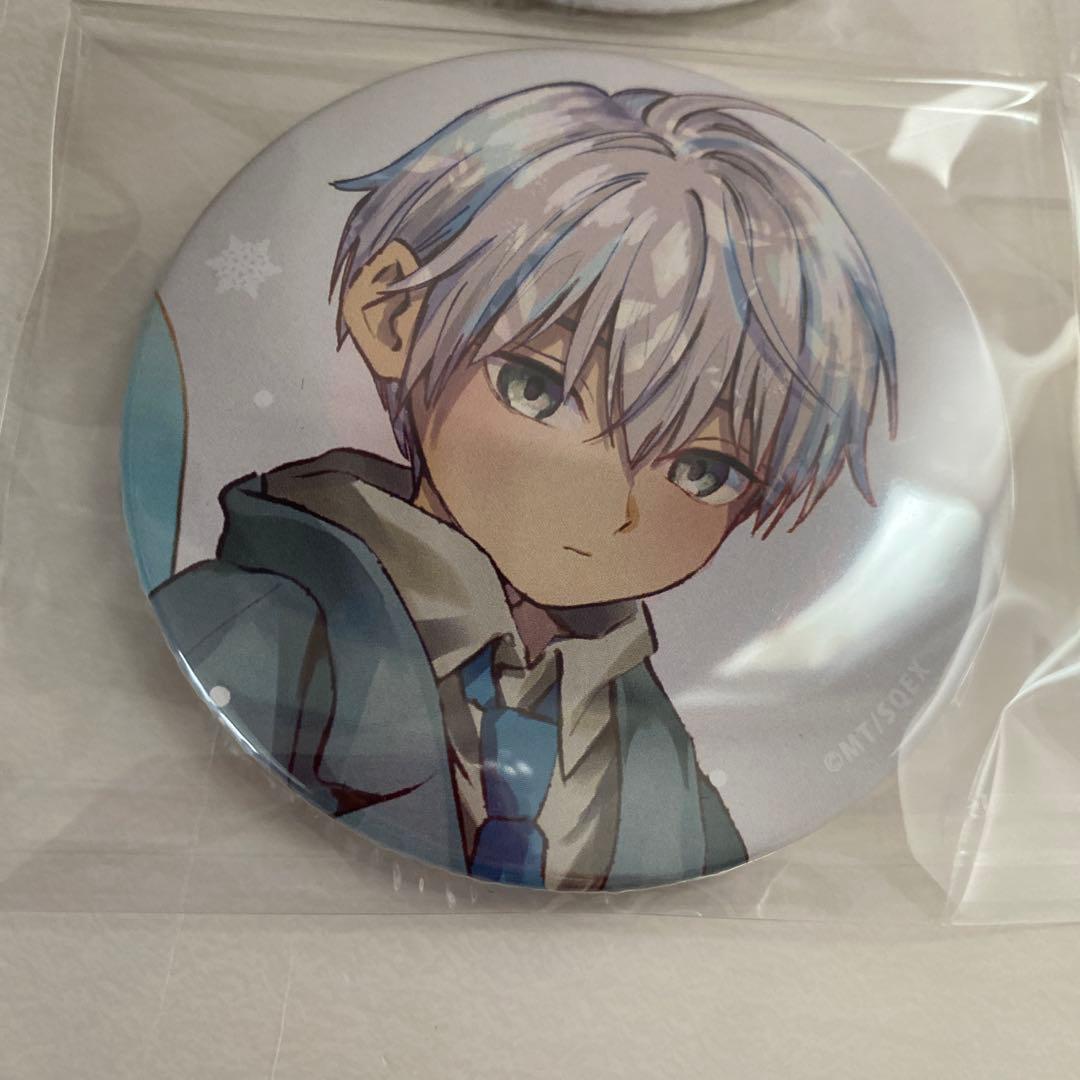 氷属性男子とクールな同僚女子 缶バッジ 氷室 セット