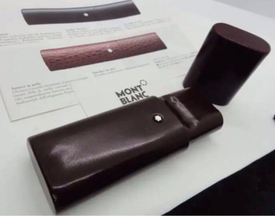 モンブラン　入手困難逸品！フローレンス製ボルドーカラーペンポーチ★専用ポーチ付