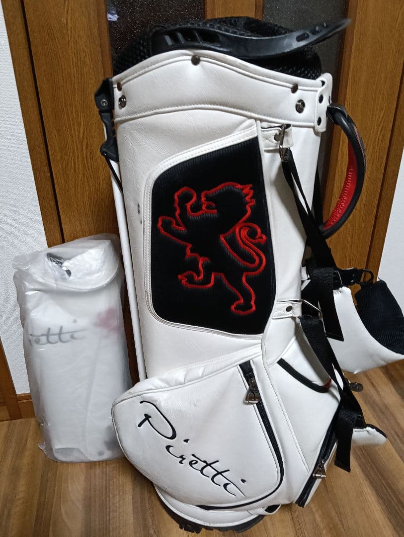 Piretti●ゴルフ・スタンドキャディバッグ●ホワイト●USED●ピレッティ