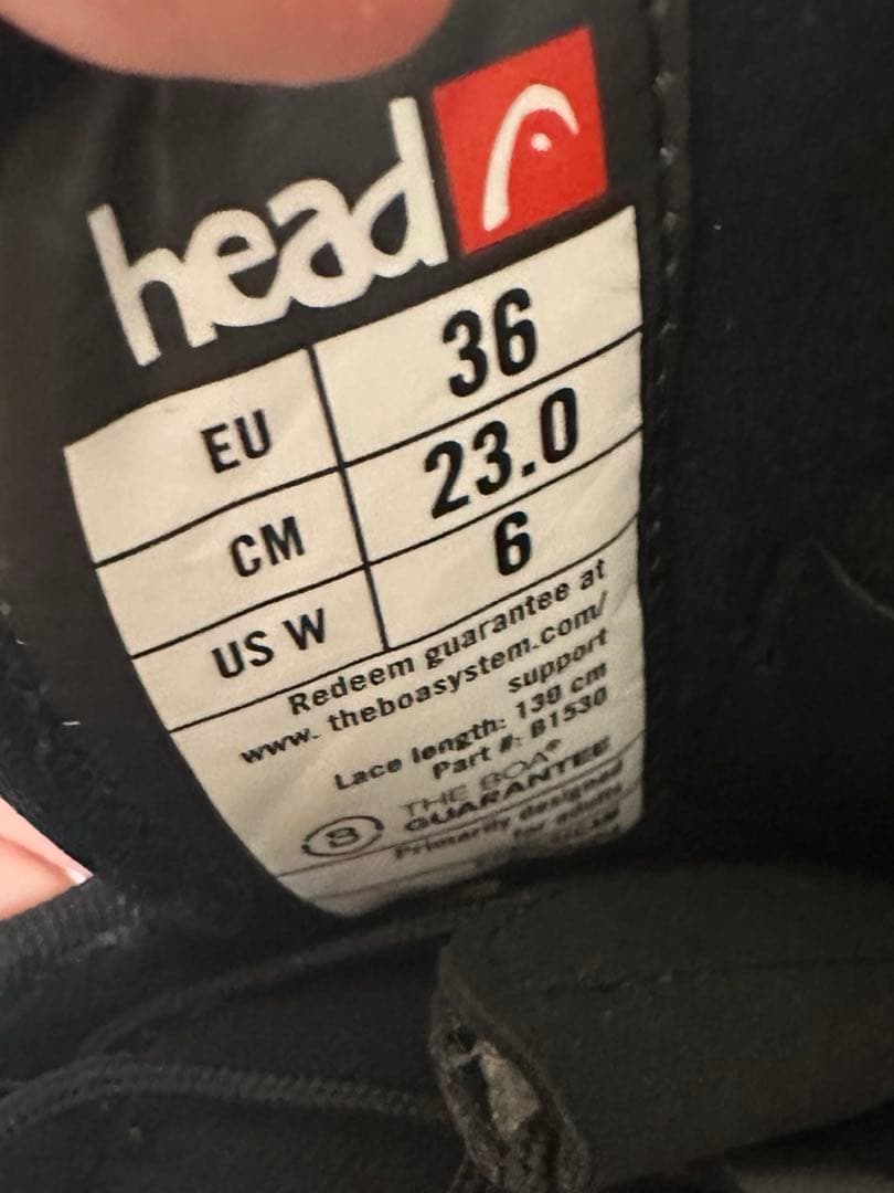 美品　HEAD スノーボードブーツ HEART BOA 黒　23cm