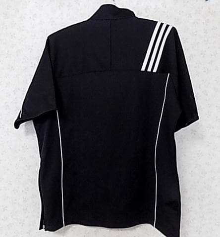 33765　アディダス　メンズ　ポロシャツ　黒　サイズＬ