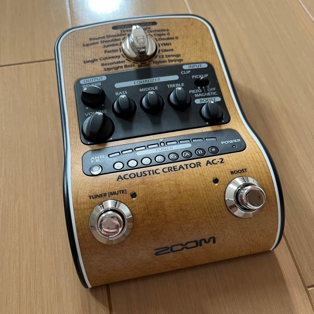 【ほぼ未使用品】ZOOM AC-2 アコースティックギター用 プリアンプ アコギ