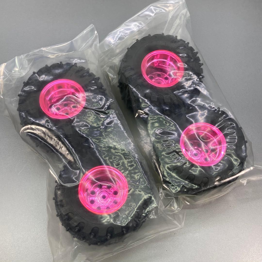 限定 ピンク メッキ ホイール TAMIYA タミヤ 電動 RC トラックタイヤ