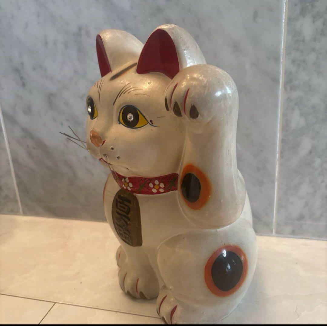 50年代ヴィンテージ大きな瞳、まつ毛が美しい大きな招き猫