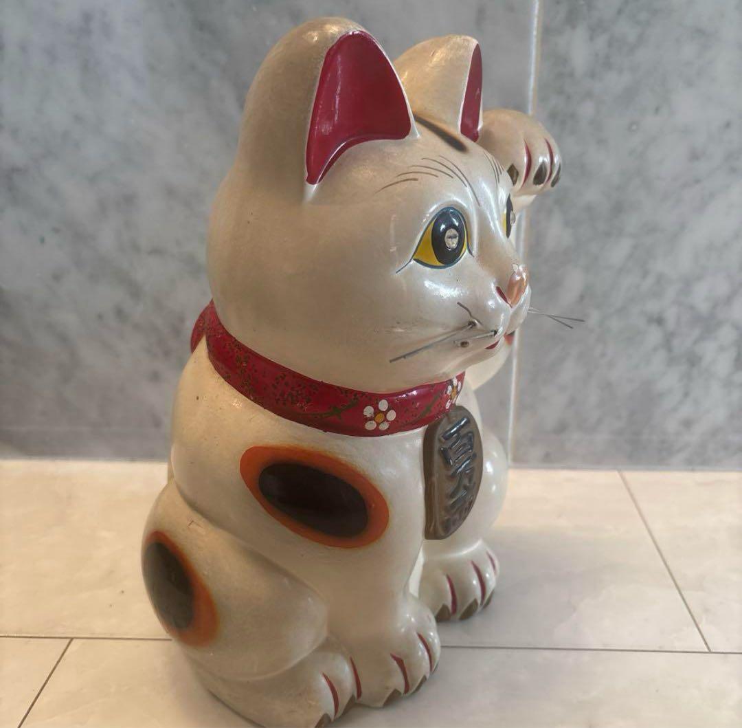 50年代ヴィンテージ大きな瞳、まつ毛が美しい大きな招き猫