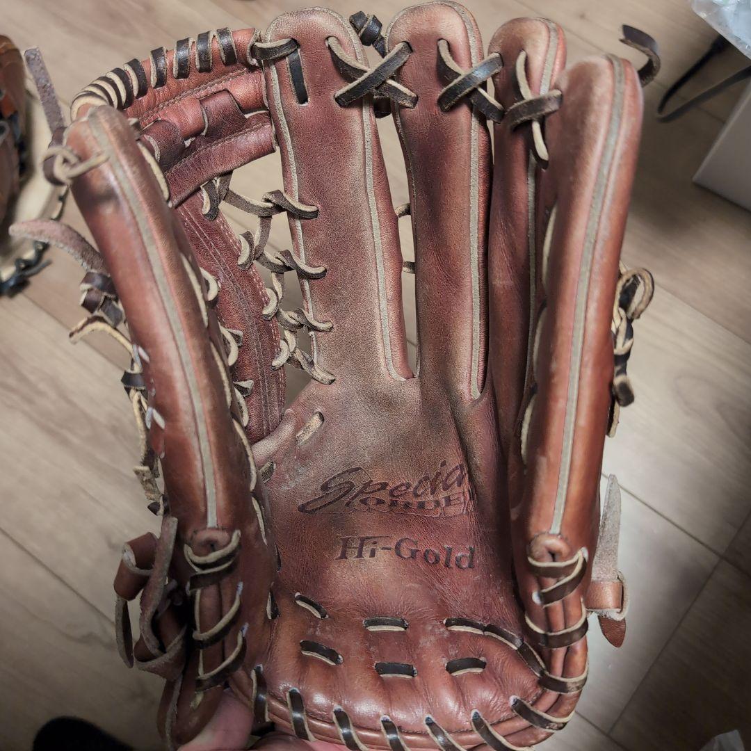 ハイゴールド　硬式野球　外野手Natural-Flex 茶色 硬式グローブ