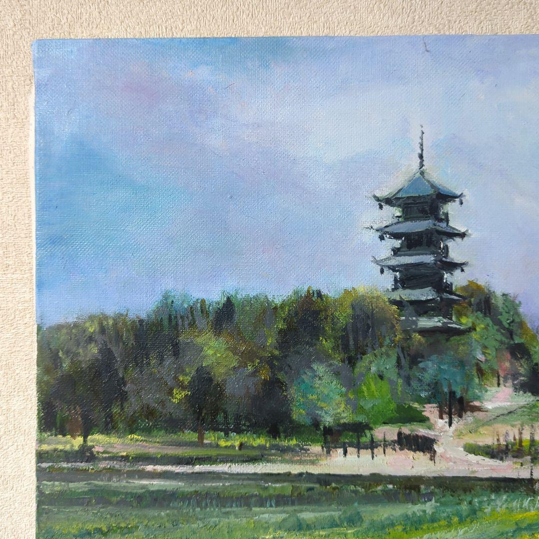 F6号油彩画（額縁入り)No.58