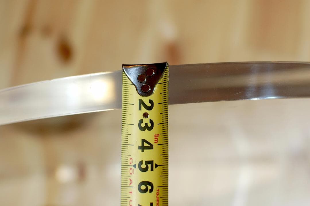 透明 アクリル円板 板厚20ミリ 直径450ミリ （送料込）