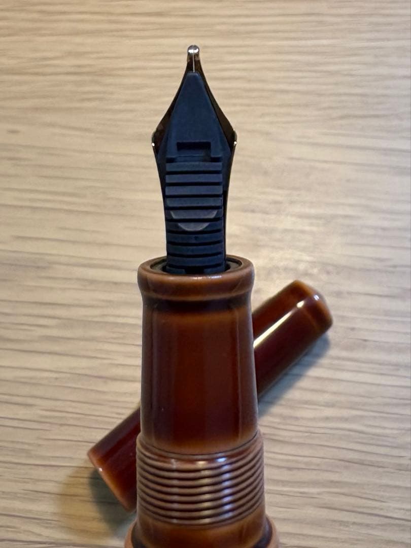 中屋万年筆　ピッコロ鴇溜　極太