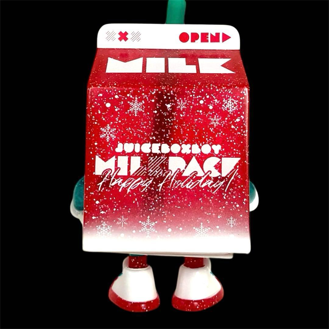 ジュースボックスボーイ　ソフビ　ミルクパック　ホリデーカラー　レッド