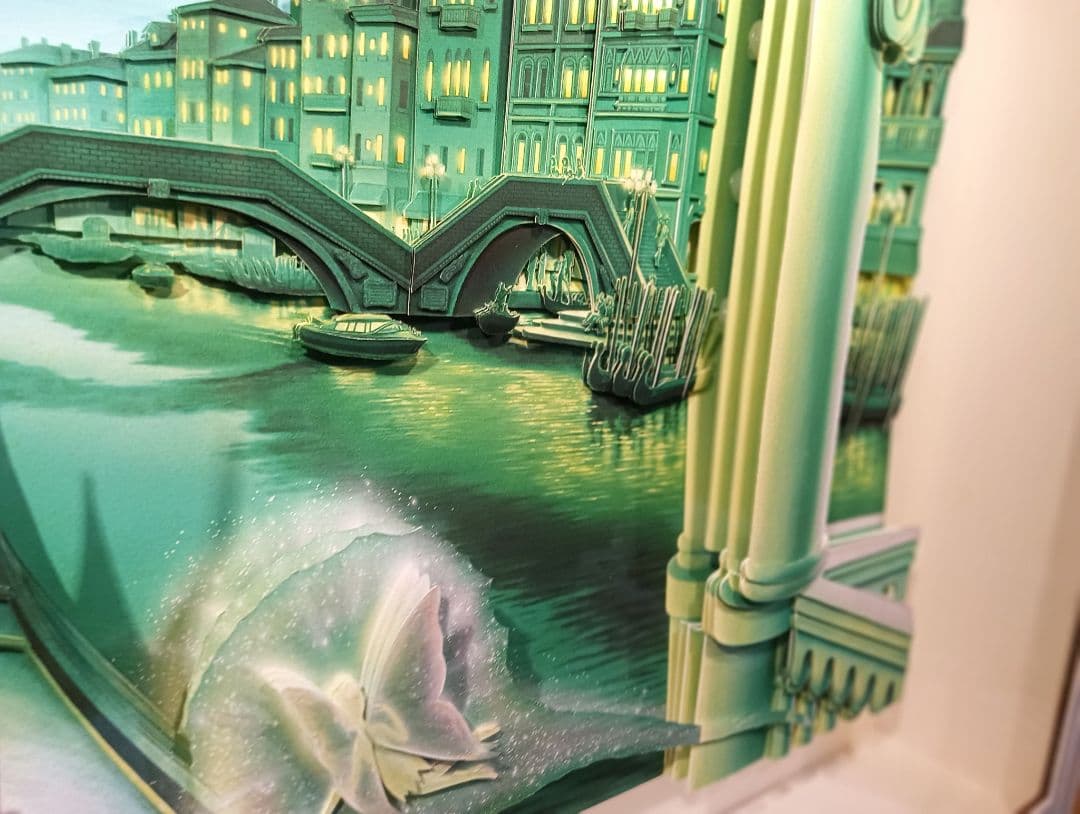 ☆飛び出す絵画　3D大作　塚本馨三　ベネチア　ディズニー　ティンカーベル　真作