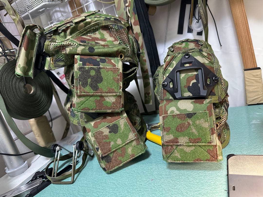 陸自迷彩NVGナイトキャップ　新型　ナイトビジョン　暗視眼鏡　AN/PVS 14