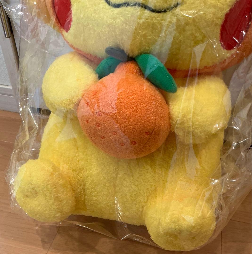 ポケモン big ピカチュウ ぬいぐるみ 韓国済州限定 チェジュ島　みかん