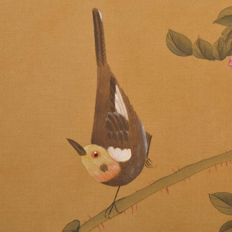 掛軸　平安　伊藤若冲作　工芸印刷　花鳥図　時代箱付　M　4649A