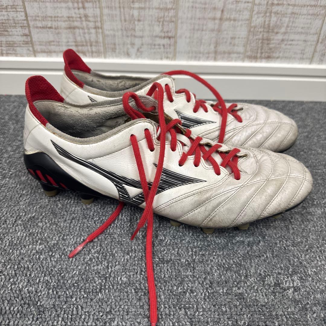 Mizuno サッカーシューズ スパイク ホワイト/レッド