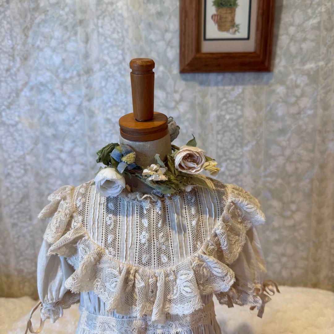 ヴィンテージドールトルソーとアンティークレースドールドレスのセット