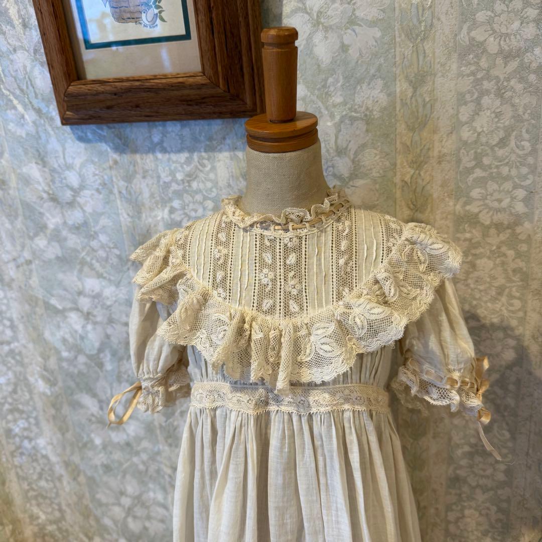 ヴィンテージドールトルソーとアンティークレースドールドレスのセット