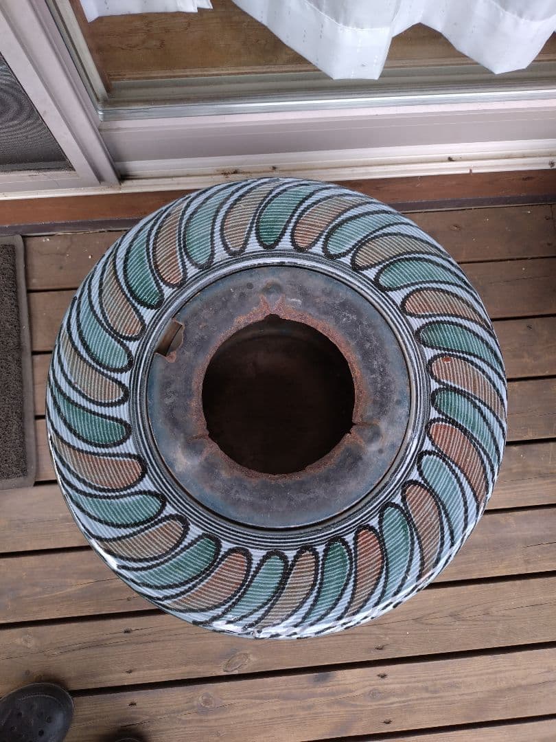 防災グッズ　練炭　火鉢　ブルー